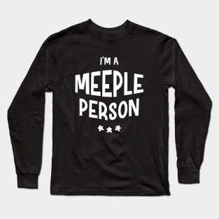 Im a Meeple Person Funny Board Games Long Sleeve T-Shirt